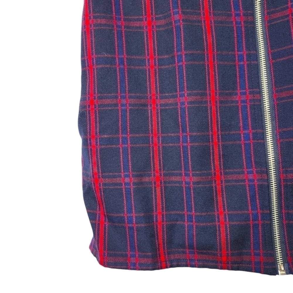 FOREVER 21 NAVY & RED PLAID JUMPER DRESS SIZE SMALL - Picture 3 of 5